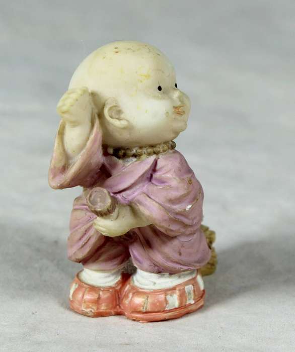 Baby Buddha - Monk Riding a Broom