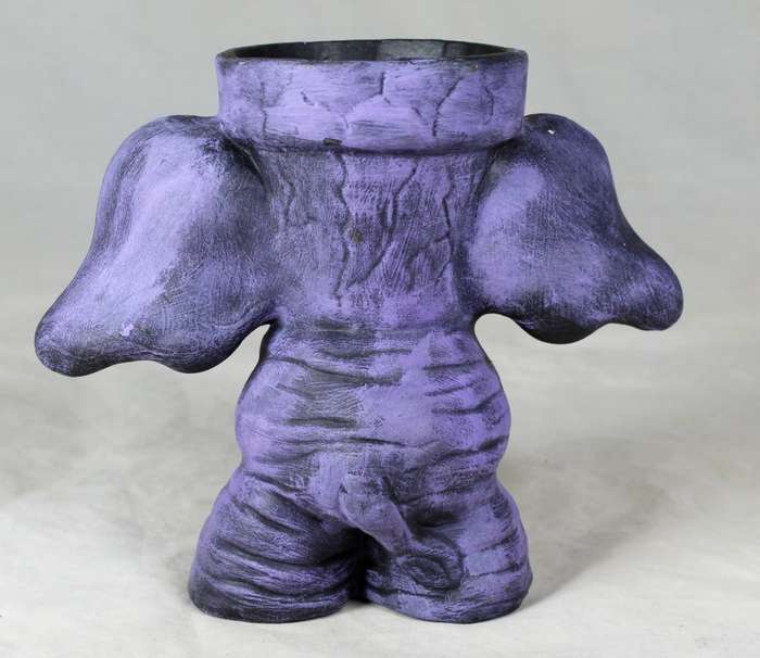 Purple elephant pen holder