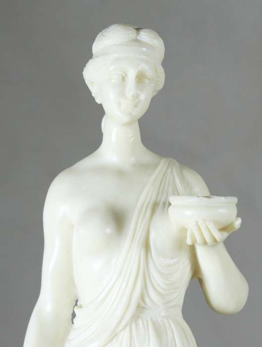 Detailed molded lady sculpture