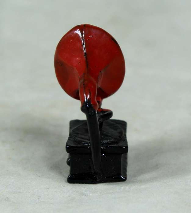 Miniature metal gramophone