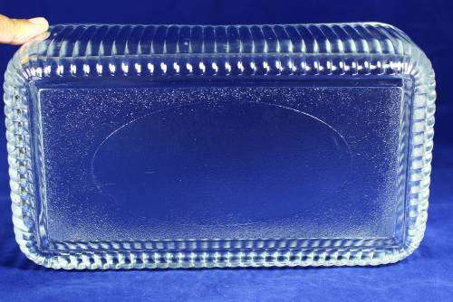 Molded glass dish with a lid