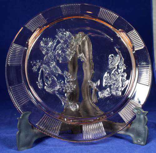 Depression glass cake stand