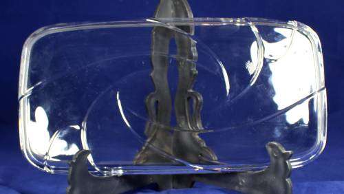 Glass serving platter