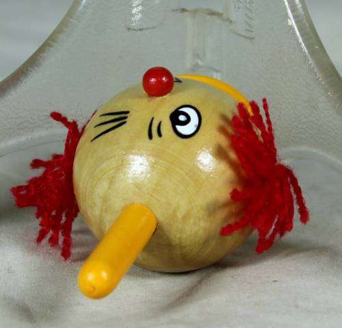 Spinning clown head
