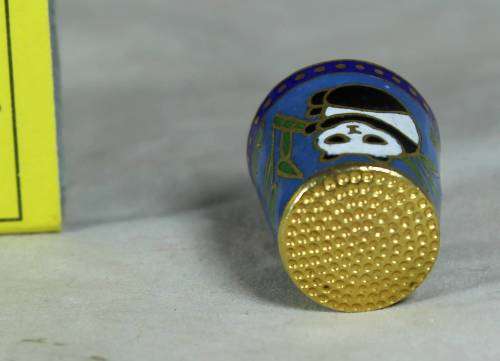 Cloissone thimble - panda