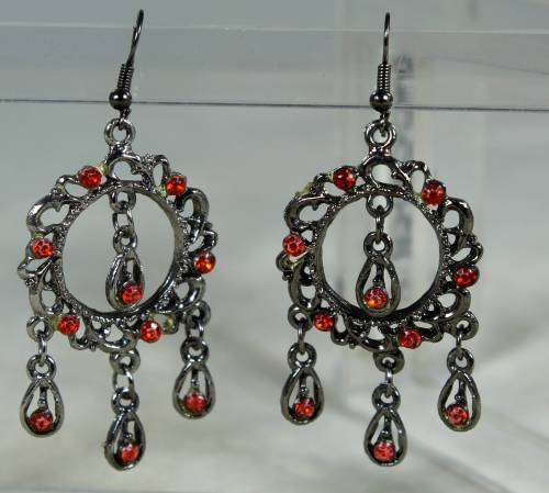Ornate round earrings