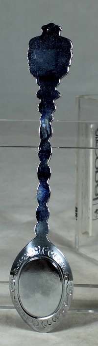 Souvenir teaspoon - Johannesburg Gold Reef City with a coin