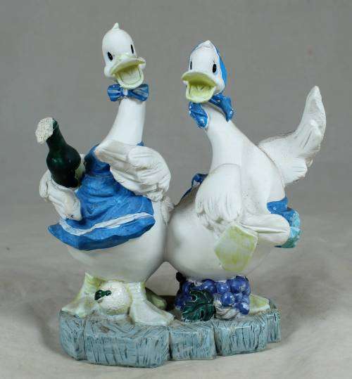Pair of jolly ducks having a blast