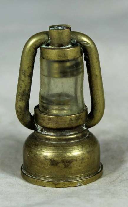 Miniature brass storm lamp