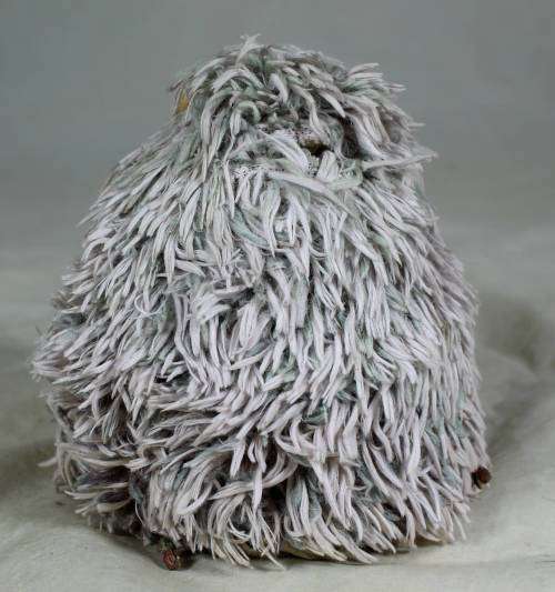 Ceramic hedgehog with fluffy hair