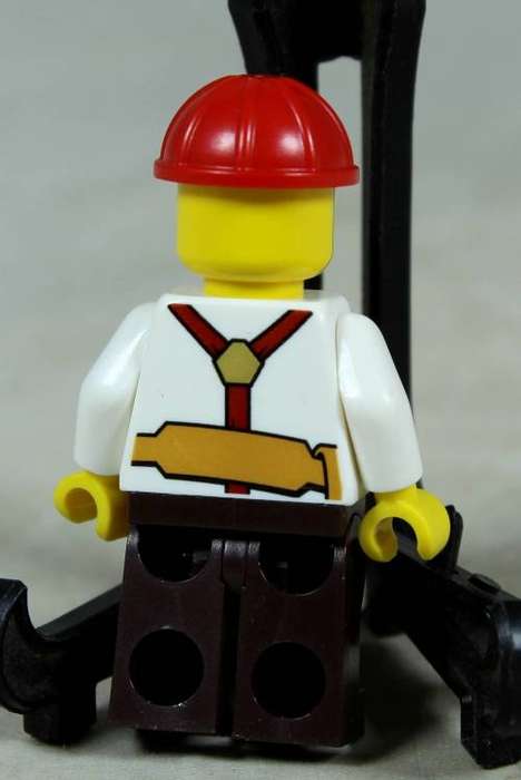 Lego mini figurine - Construction foreman with suspenders