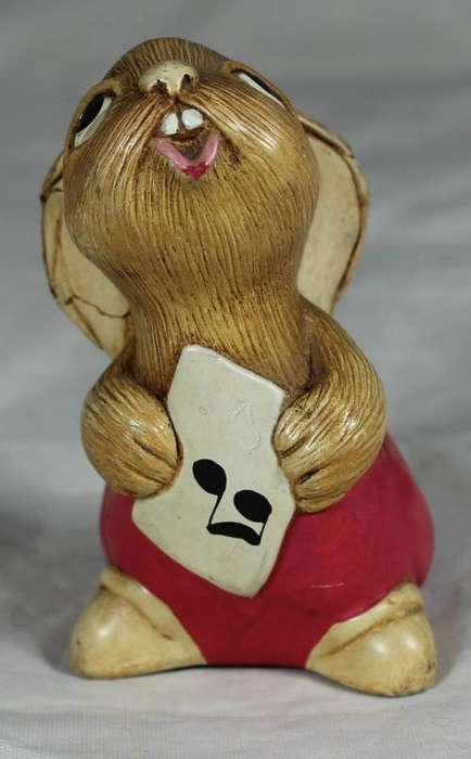 Pendelfin hand painted stoneware rabbit - Polly in pink