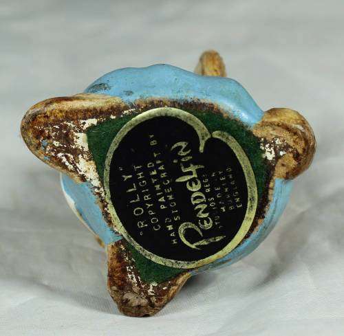 Pendelfin hand painted stoneware rabbit - Polly in blue