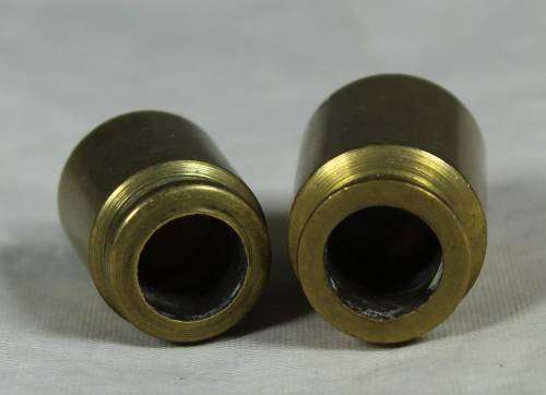 Miniature brass pair of containers