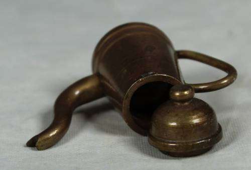 Miniature brass coffee pot