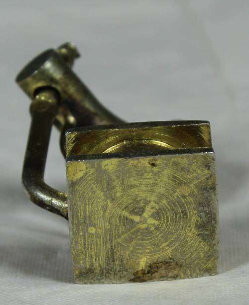 Miniature brass vintage gramophone
