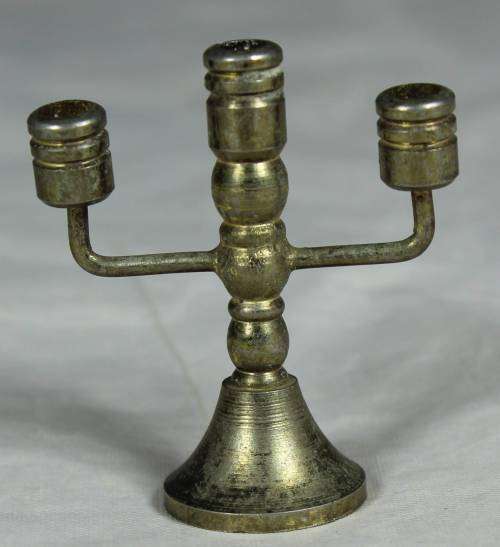 MINIATURE BRASS MENORAH-BID NOW!