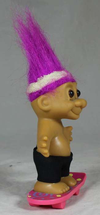 Russ Troll on a skateboard
