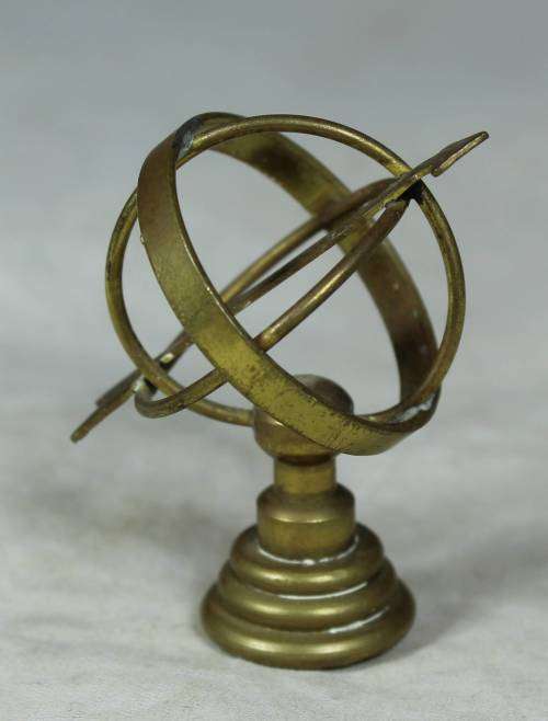 MINIATURE BRASS ARMILLARY SPHERE-BID NOW!!
