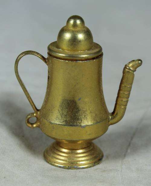 Miniature brass coffee pot