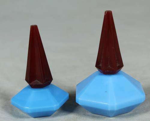 Miniature pair vintage Lou Lou by Cacharel  empty perfume bottles