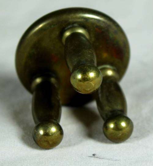 Miniature brass three legged stool