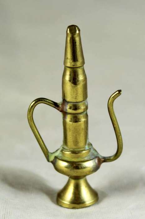 Miniature brass coffee pot
