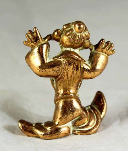 Miniature lead clown playing the fool