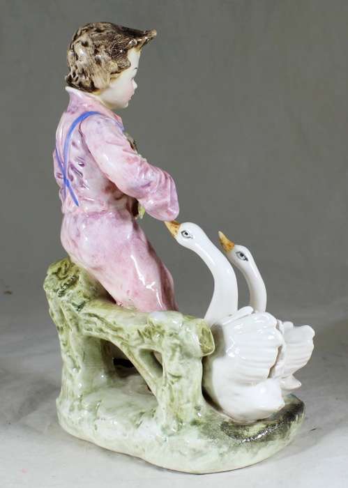Girl Feeding the Ducks Figurine