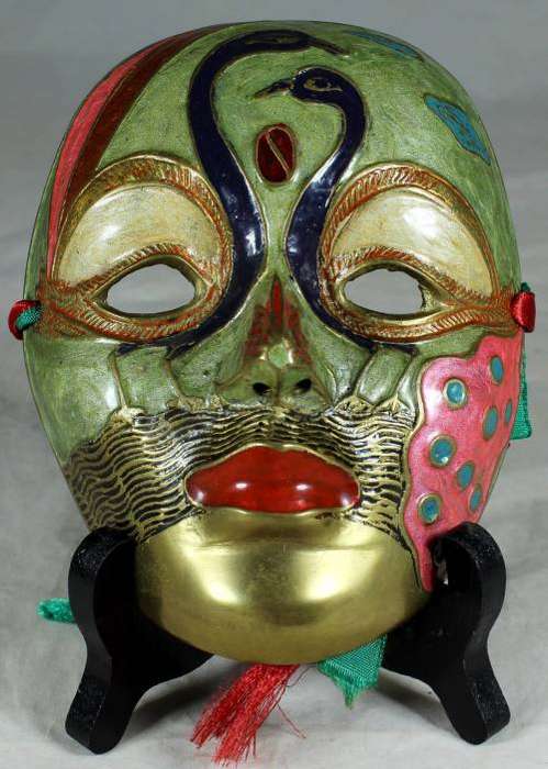 Metal Cloisonne type mask
