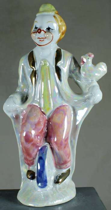 Clown figurine on a unicycle