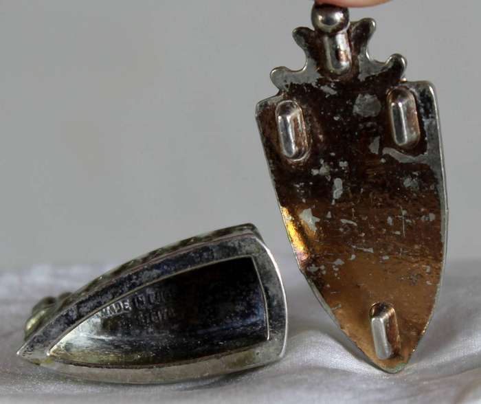 Miniature metal iron on stand