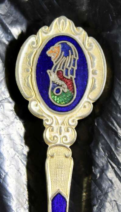 Souvenir spoon - Singapore - Cloisonne