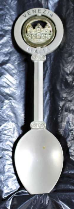 Souvenir Spoon - Venezia Italia - With Italia(spinning) movement top
