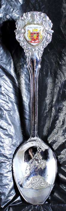 Souvenir Spoon - Pretoria with Etched Springbok