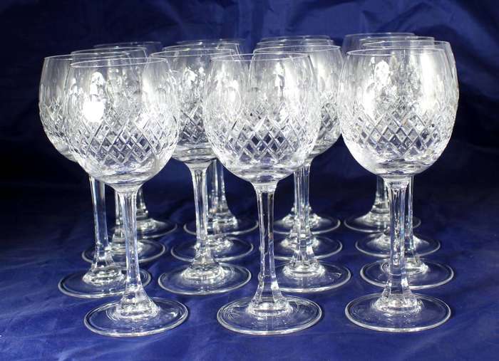 Set of 15 of Crystal Red Wine Glasses