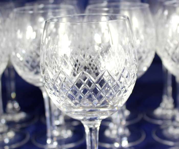 Set of 15 of Crystal Red Wine Glasses