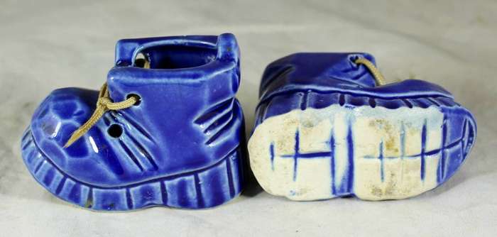 Pair of blue baby booties