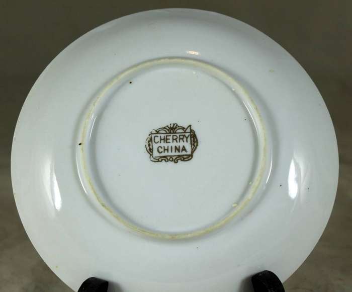 Cherry China blue dragon saucer