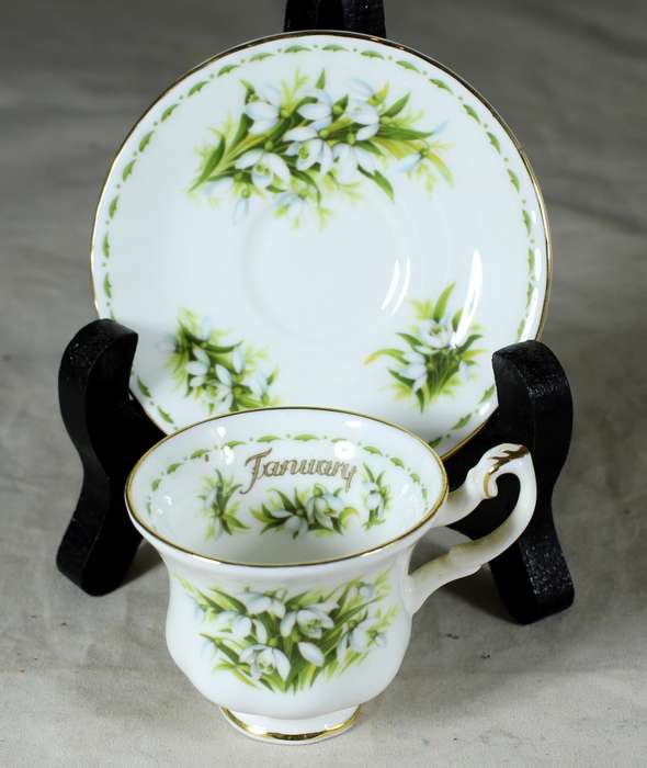 Royal Albert - Flower of the Month - Cup and Saucer -Duo- January - Miniature - Act Fast!! Bid Now!!
