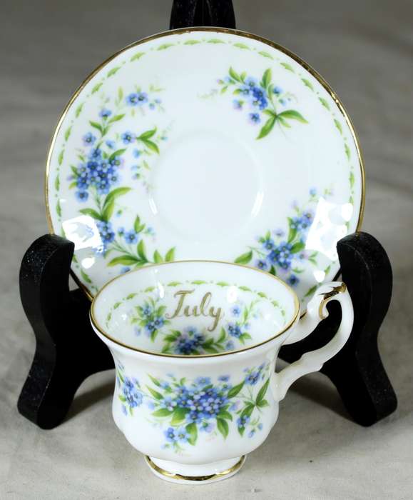 Royal Albert - Flower of the Month - Cup and Saucer -Duo- July - Miniature - Act Fast!! Bid Now!!