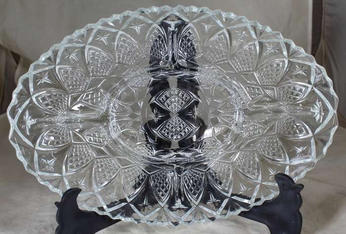 Silver Plated Serving Dish with Relish Tray - In Box