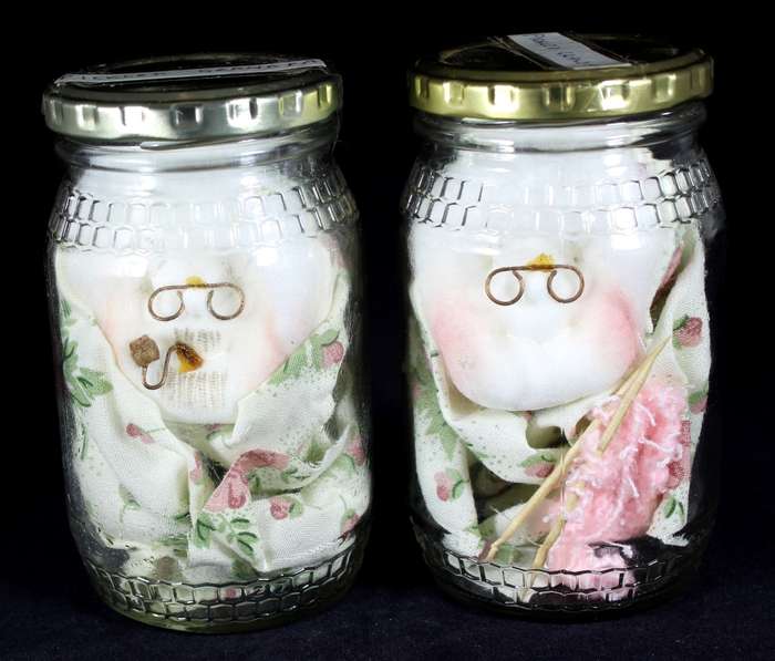 Pickled grandma & grandpa in bottle