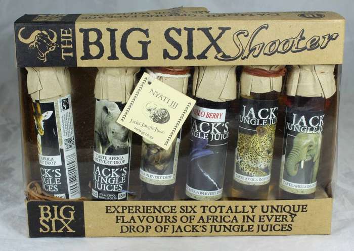 Jack`s Jungle Juices - Big 6 shooters - Set of 6 - 45ml bottles