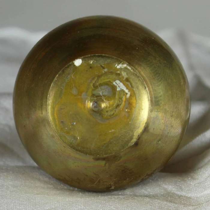 Miniature brass bulbous vase