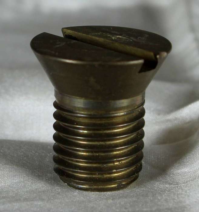 Miniature brass screw