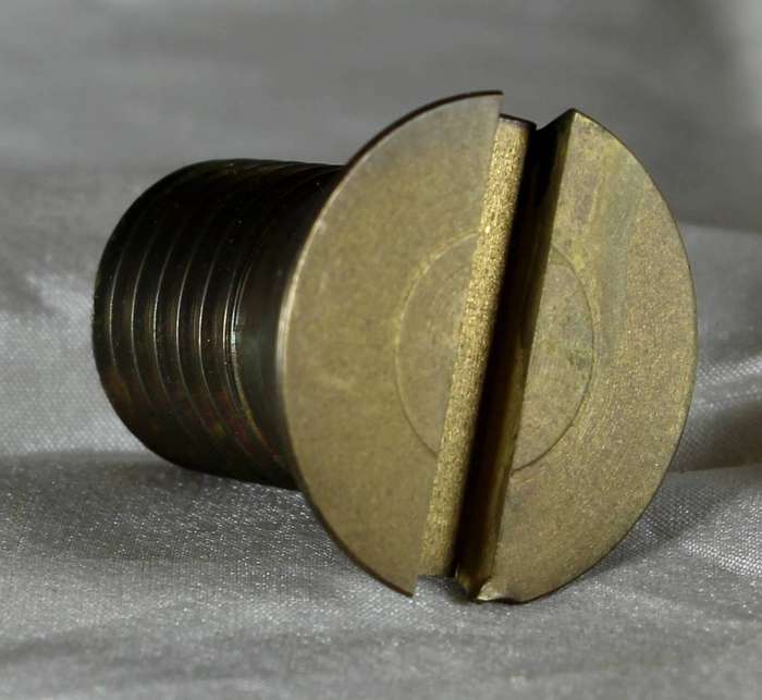 Miniature brass screw