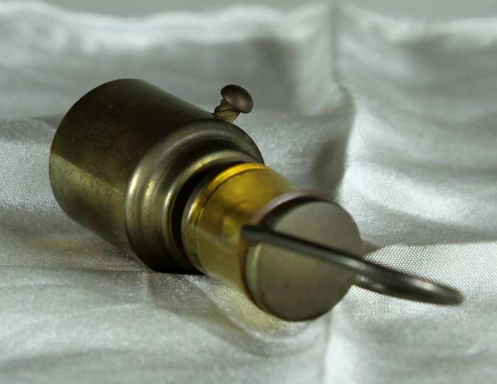 Miniature brass gas lamp