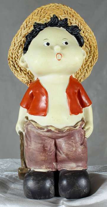 Vintage koreart - rural farmer boy