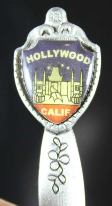 Souvenir tea spoon - Hollywood - My travels engraved